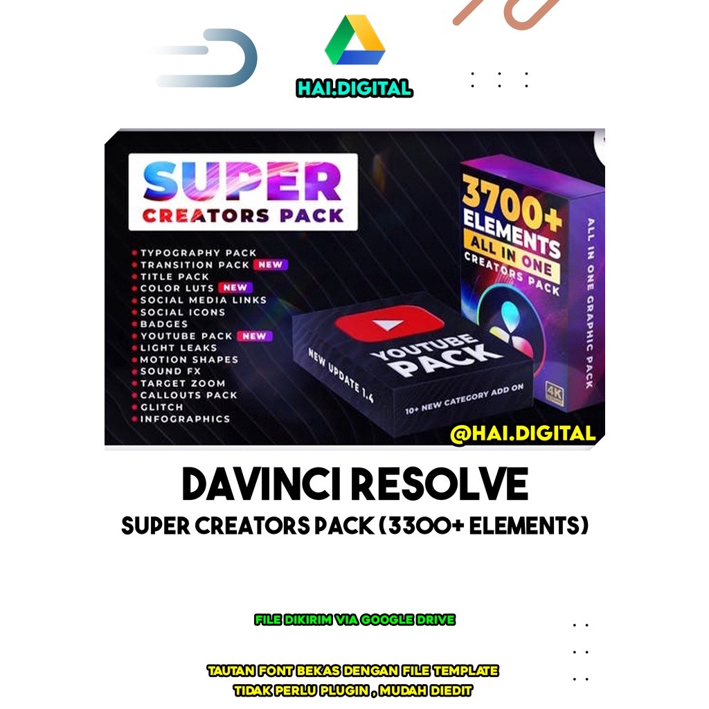 Super Creators Pack (3300+ Elements) - DaVinci Resolve