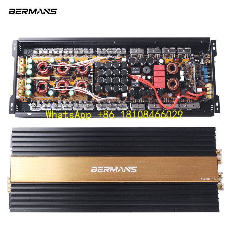 High-Power 4000 Watt Class D Car Amplifier Crossovers Aluminum Mono Push Subwoofer Horn Speaker Powe