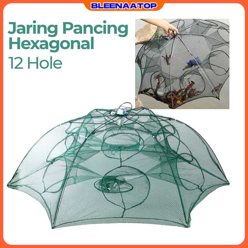 Jaring Pancing Ikan Hexagonal 12 Hole Fishing Net Trap Cage - H14572