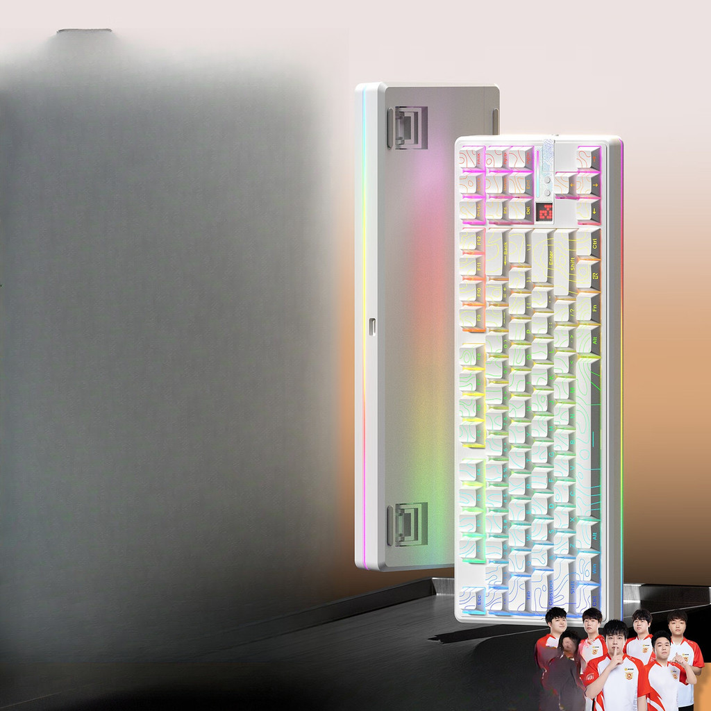 F87 Pro V2 Wireless Mechanical Keyboard 3-modes 12000mAh Long Battery Life Hot-Swap RGB Customi E-Sp