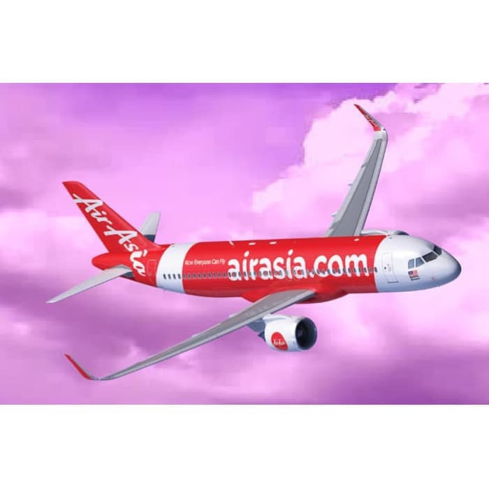 DIY Miniatur Papercraft Pesawat AirAsia A320