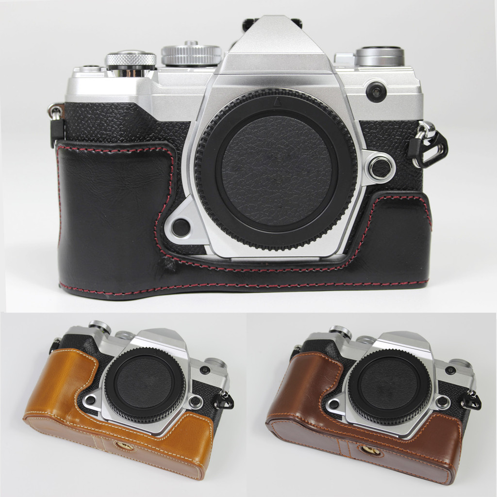 Leather Half case for Olympus OM-D E-M5 Mark III OM System OM-5 Camera Bag Grip
