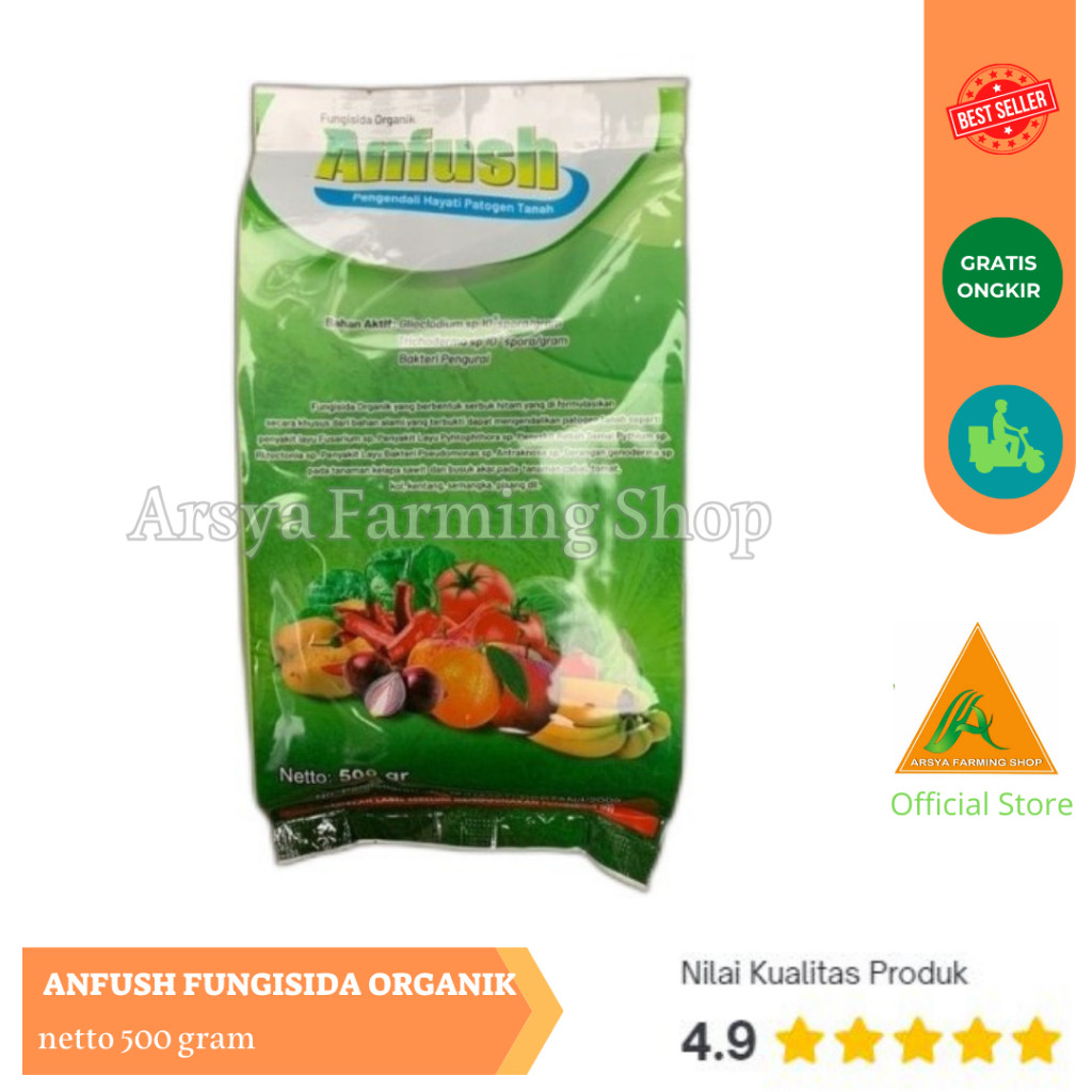 Fungisida Organik Anfush Tricoderma 500 Gram