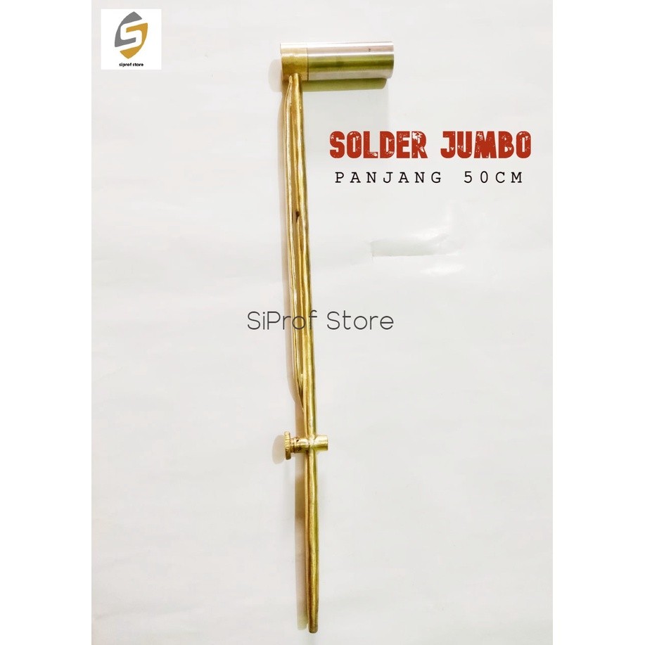 Solder / Blender Leburan Emas Jumbo Panjang 50 cm Dengan 2 Lubang Selang Kepala Stainless