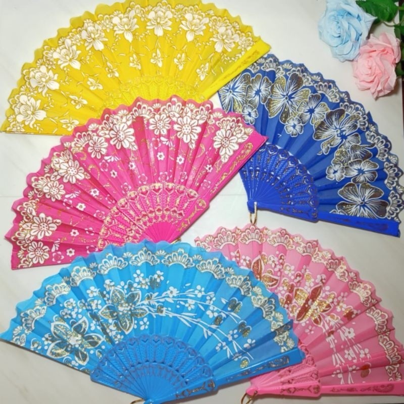 KIPAS LIPAT JEPANG GAGANG GLITER / KIPAS LIPAT TANGAN GLITTER / KIPAS LIPAT JEPANG NARI / KIPAS JEPA