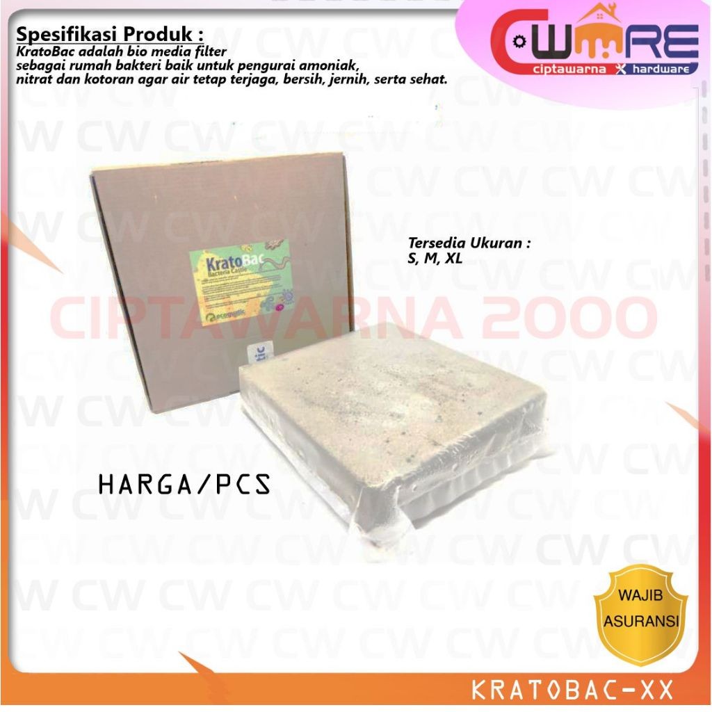 Media Filter KratoBac Cube  size S,M, XL Bio Blok Block Bakteri - CW2H