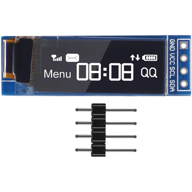 0.91in I2C OLED splay Module I2C SSD1306 OLED splay Module White / BLUE I2C OLED Screen Driver DC 3.