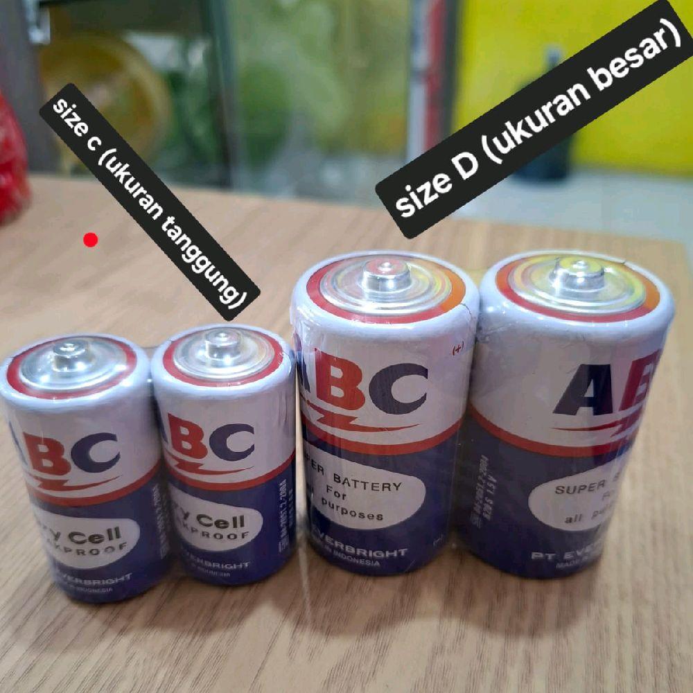 Baterai Abc Size C dan Size D Isi 2Pcs Baterai Abc Ukuran Sedang Baterai Abc Ukuran Besar Size C R14