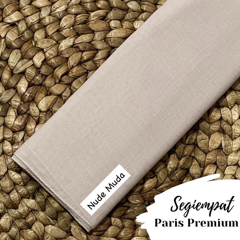 Kerudung Segi 4 Paris Premium Anti Letoy Warna Cream