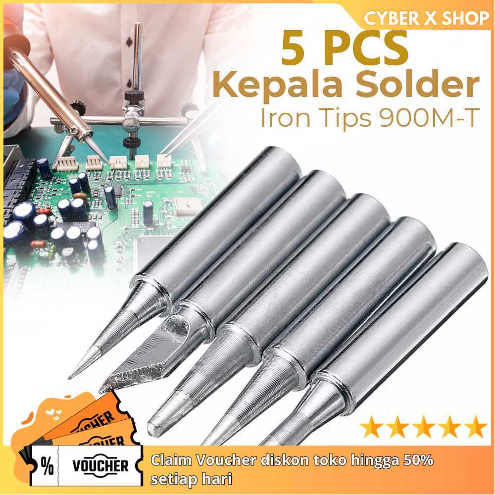 [CYBER] Set Mata Solder 5 PCS Station Iron Tip | Peralatan Elektronik Rumah Tangga | Sparepart Solde