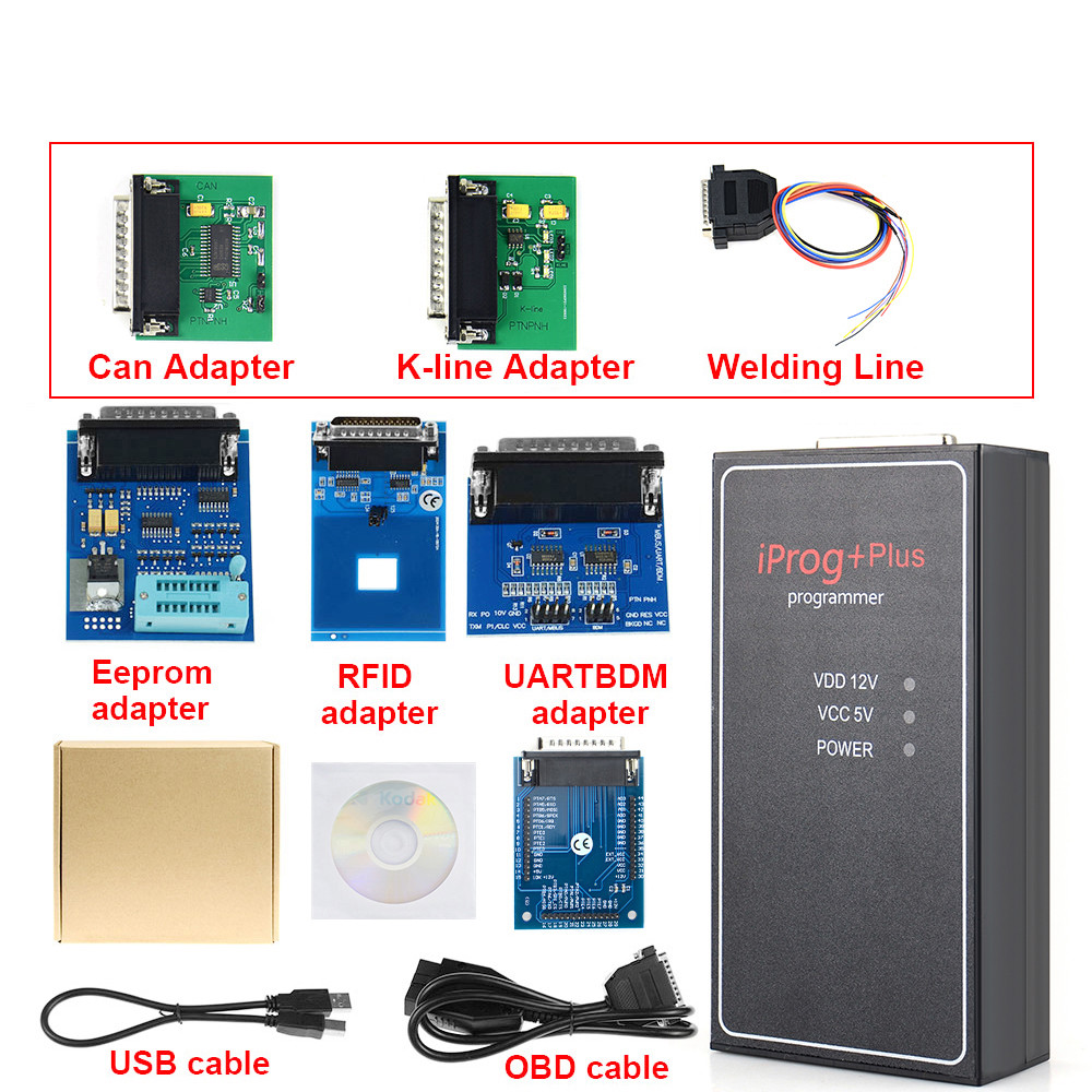 2023 Iprog+ Plus Full Adapters ECU Tool Eeprom IMMO  Replace Carprog/Tango