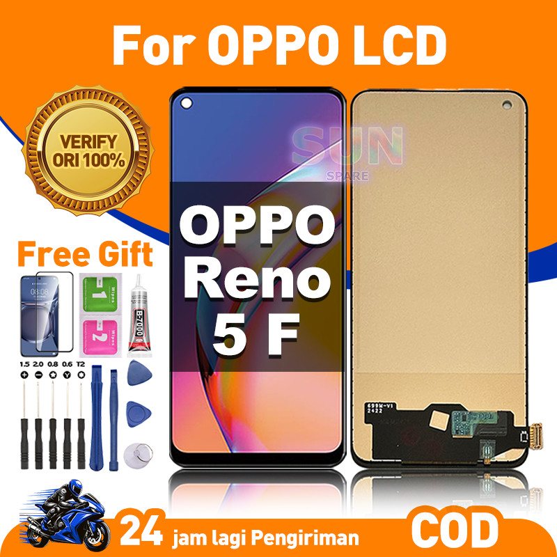 ORIGINAL 100% LCD FOR OPPO Reno 5F FREE GIFT Asli Ori hp Touchscreen FHD Definition Kualitas Terbaik