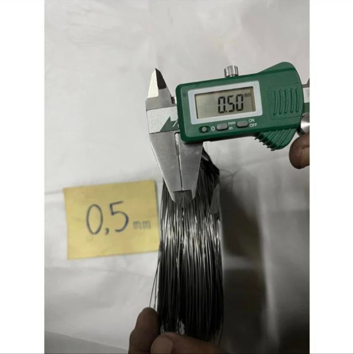 kawat stainless 304 uk 0,5mm hard & soft per 0,5kg - hard