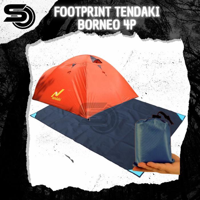 Footprint Alas Tikar Tenda Tendaki Borneo 4P Ultralight Matras Lipat Cam Waterproof Terlaris.