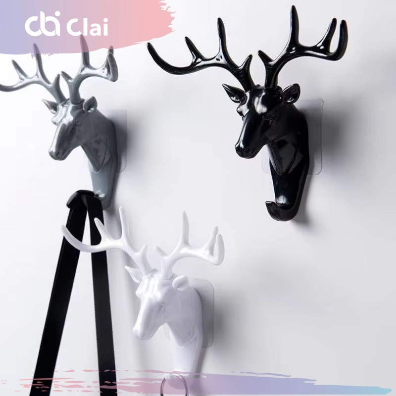 Gantungan Hanger Kunci Dinding Tanduk Rusa Doe Deer Key Hooks Stand Hook Dekorasi Pajangan Gantung V