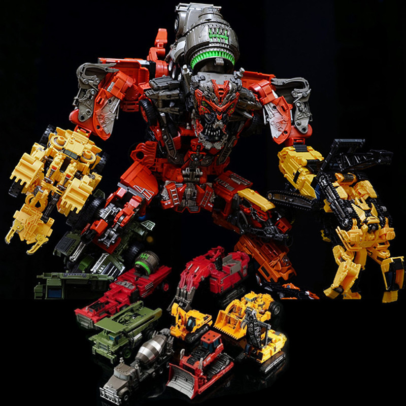 AOYI NEW 8 IN 1 Big Transformation Devastator Action Figure Toys Robot Car Anime Series Model Classi