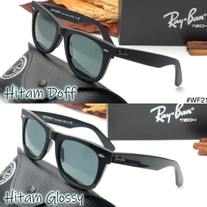 SUNGLASSES WAYFARER 2140 ORIGINAL LENSA ASLI DARI KACA ANTI UV PROTECTION SIZE 50 PRIA WANITA EXLUSI