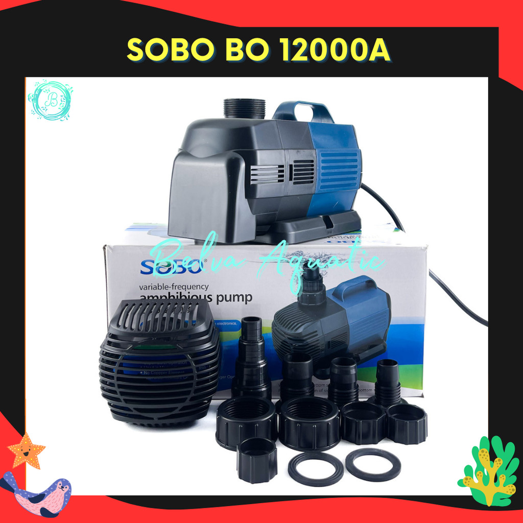 Sobo BO-12000A Pompa Celup Aquarium Kolam Daya Sedot Kuat Aquarium Besar