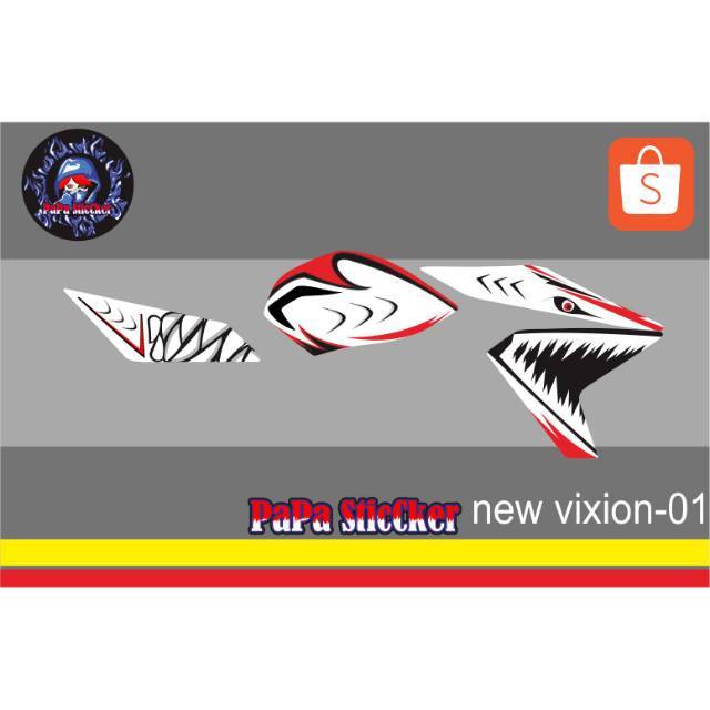 STIKER STRIPING DECAL NEW VIXION LIGHTNING NVL SHARK 2