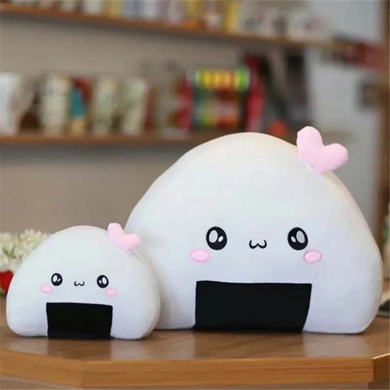 Cute Plush Mini Rice Ball Pillow Kawaii Soft Japanese Sushi Cushion Stuffed Plush Toy Cute Ball The 