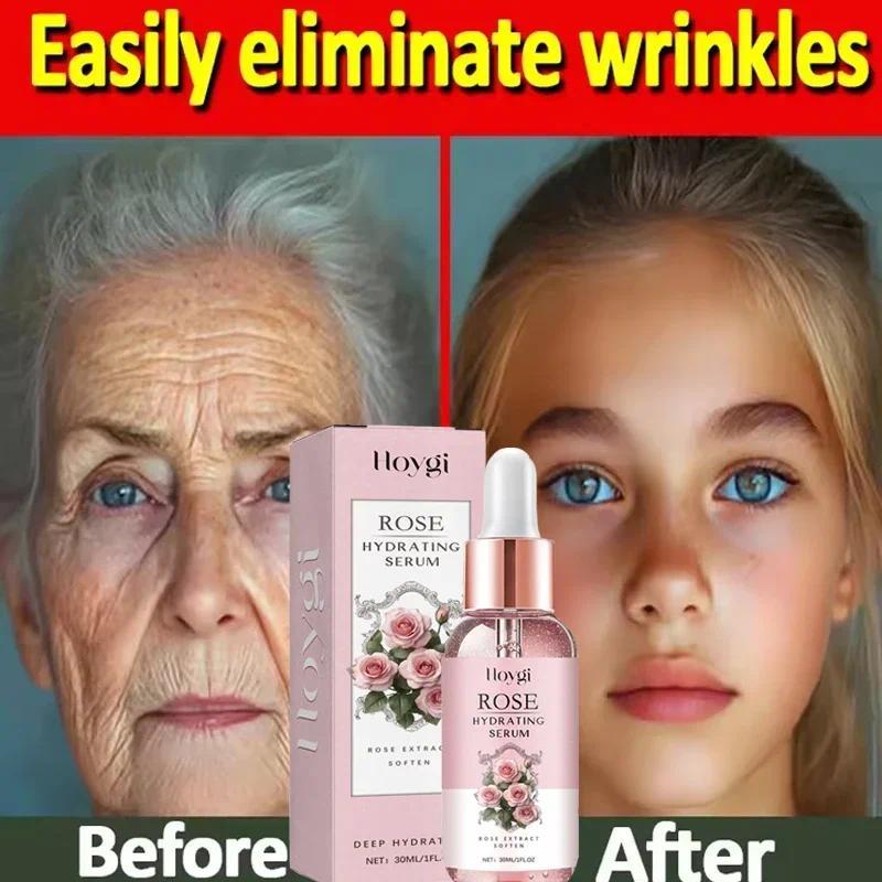 Instant Wrinkle Remover Face Serum Anti Aging Firming Lifting Fade Fine Lines Rose Hyaluronic Acid M