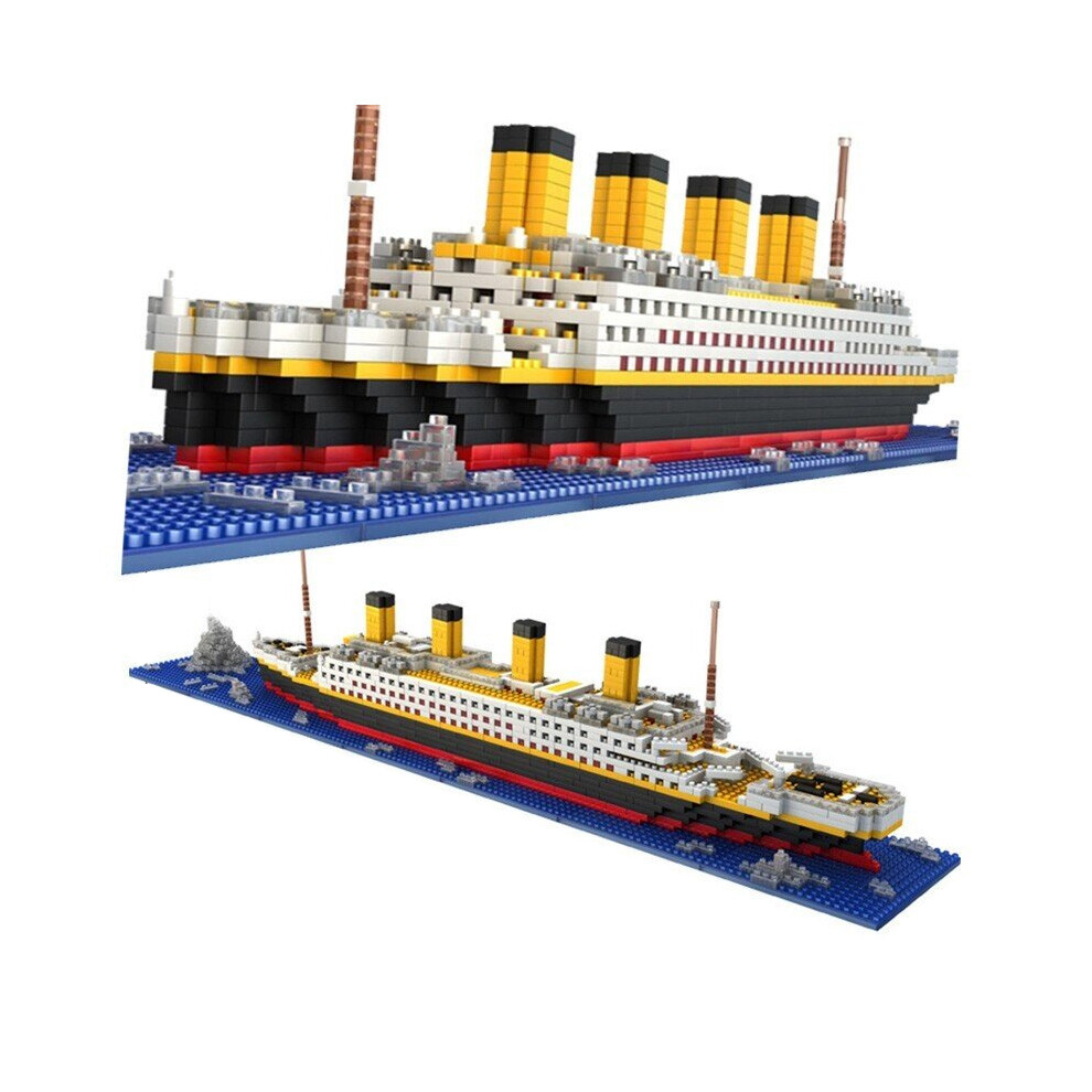 Titanic Model Building Block Set, Titanic Gifts, Titanic Toys with 1860 Pieces Micro Mini Blocks, DI