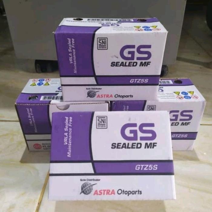 Aki motor kering GROSIR GS ASTRA original GTZ5S 3,5 Amper 12volt