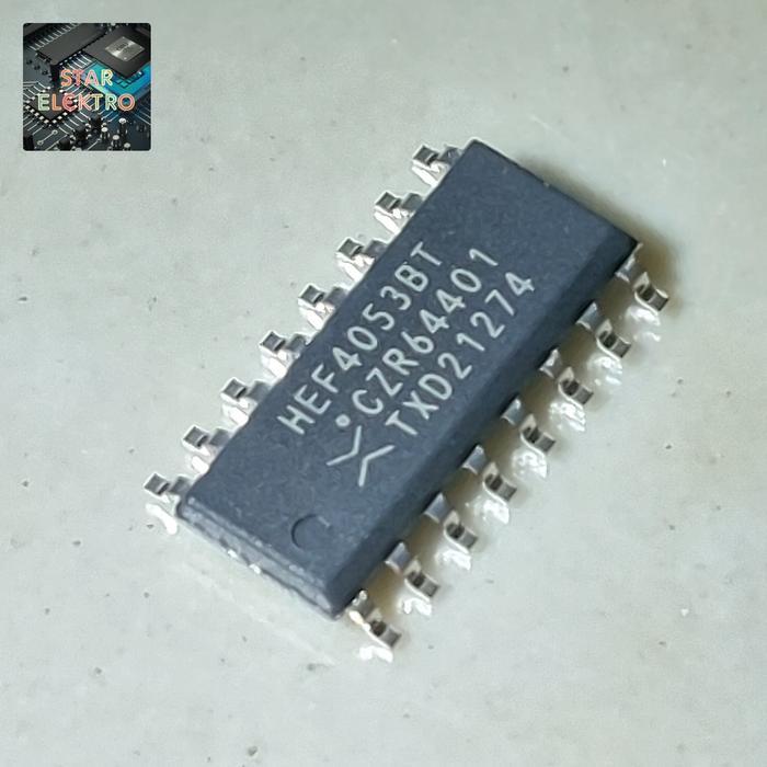 HEF4053BT Sop-16 SMD NXP Nexperia IC MUX DEMUX Triple 2-Channel Analog HEF4053 HEF 4053 4053BT TERBA