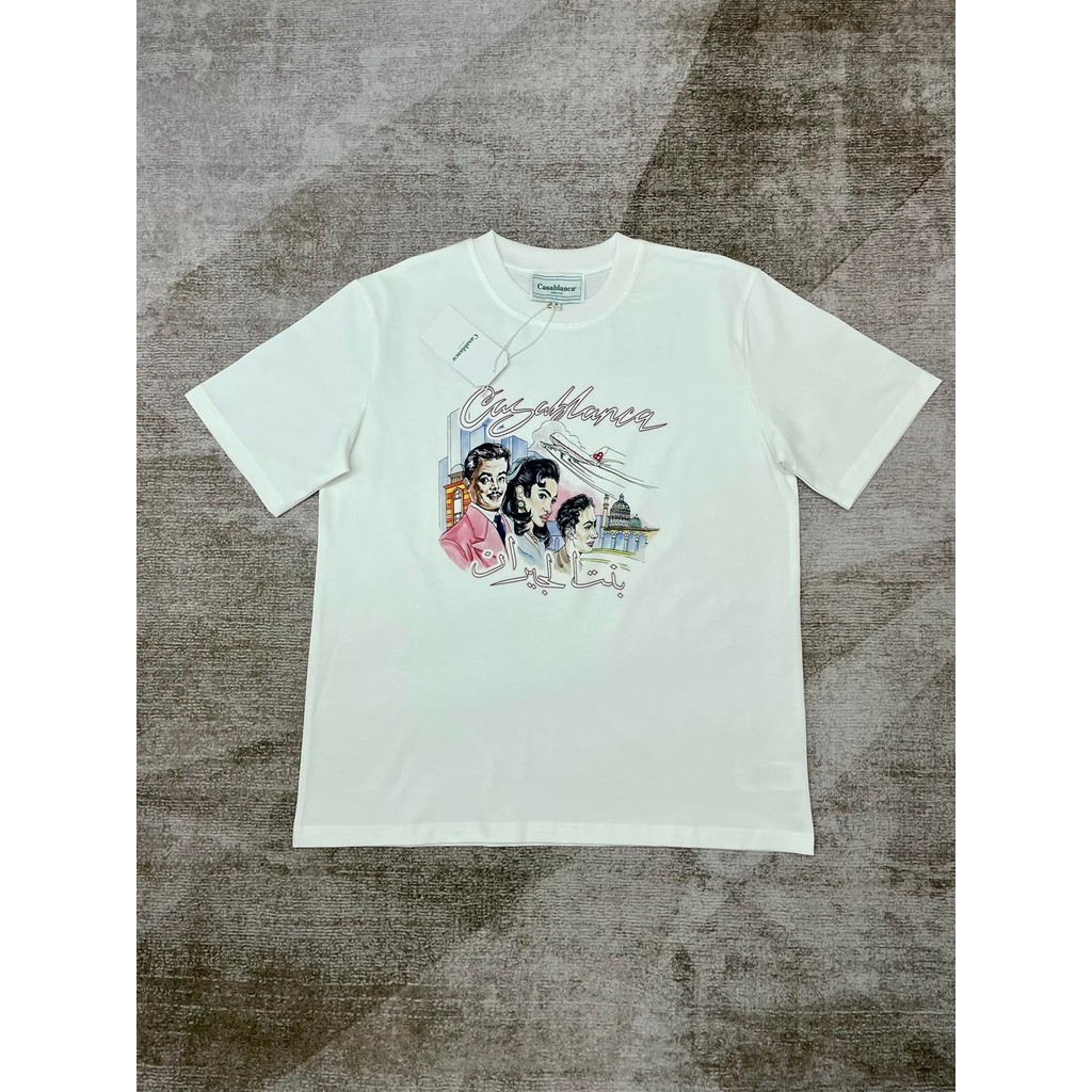 ATASAN PRIA BAJU KAOS Ready Stock Casablanca Casablanca Short Sleeve European American Niche Street 