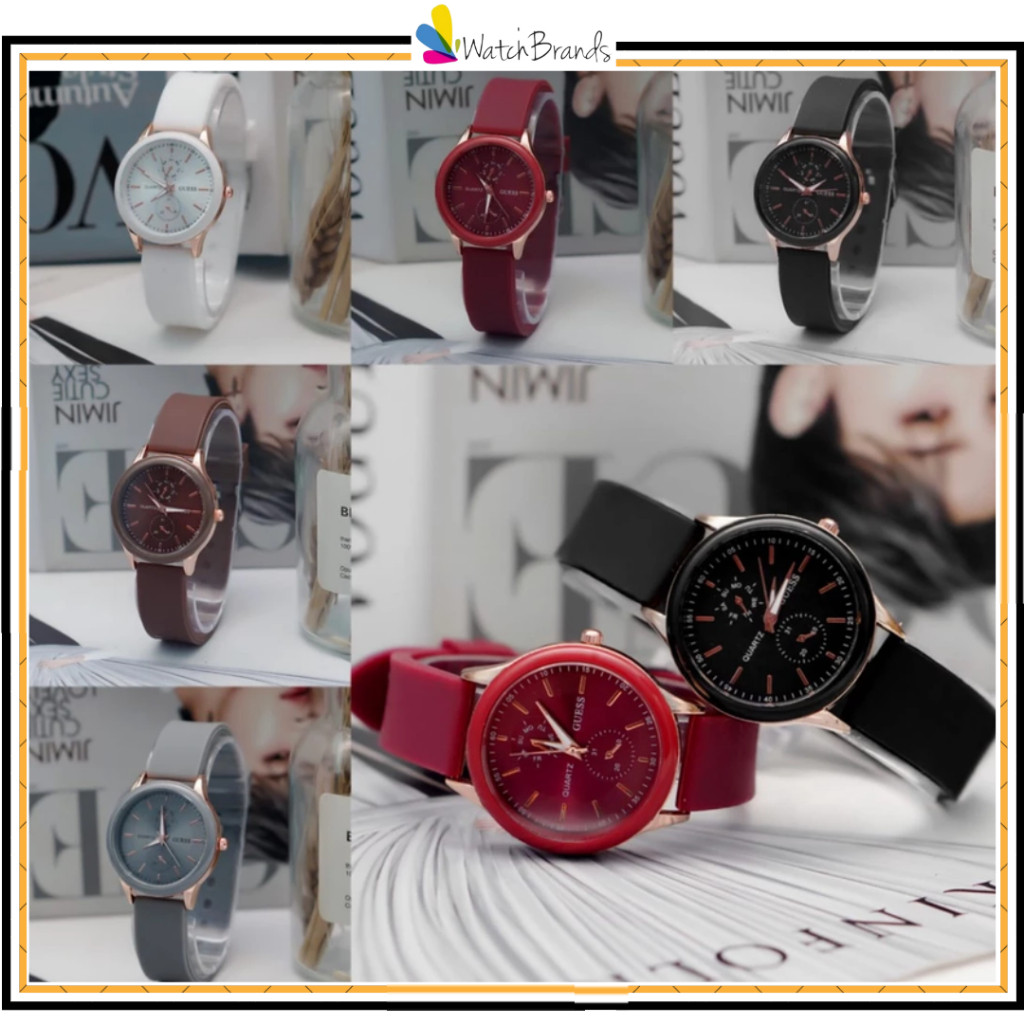 WBS JAM TANGAN WANITA PRIA ANALOG CHRONO VARIASI QUARTZ RUBBER WATCH HIGH QUALITY RM060