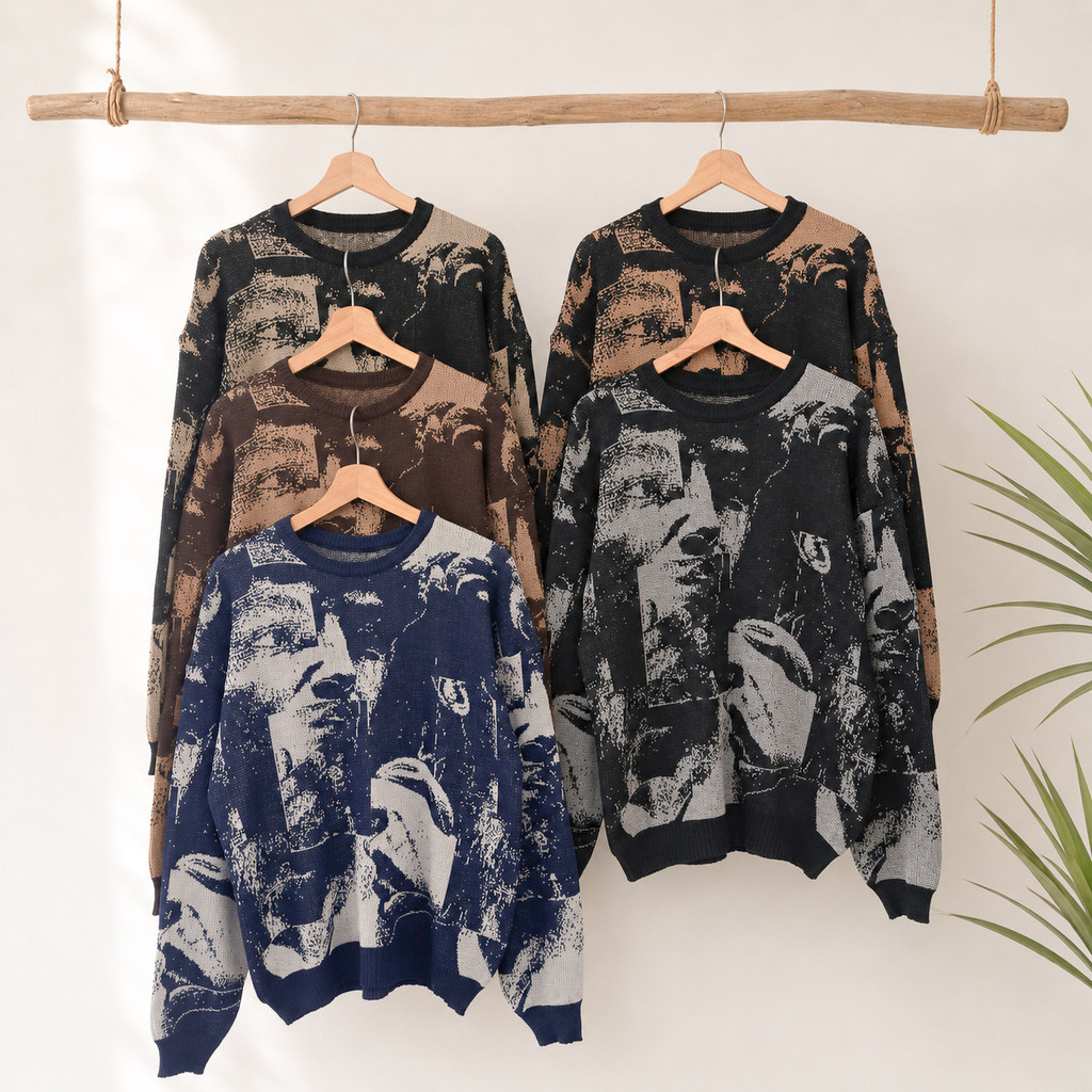 Raven Sweater | Sweater Pria | Sweater Wanita | Rajut Korea Tebal | Rajut Tebal Premium | Unisex