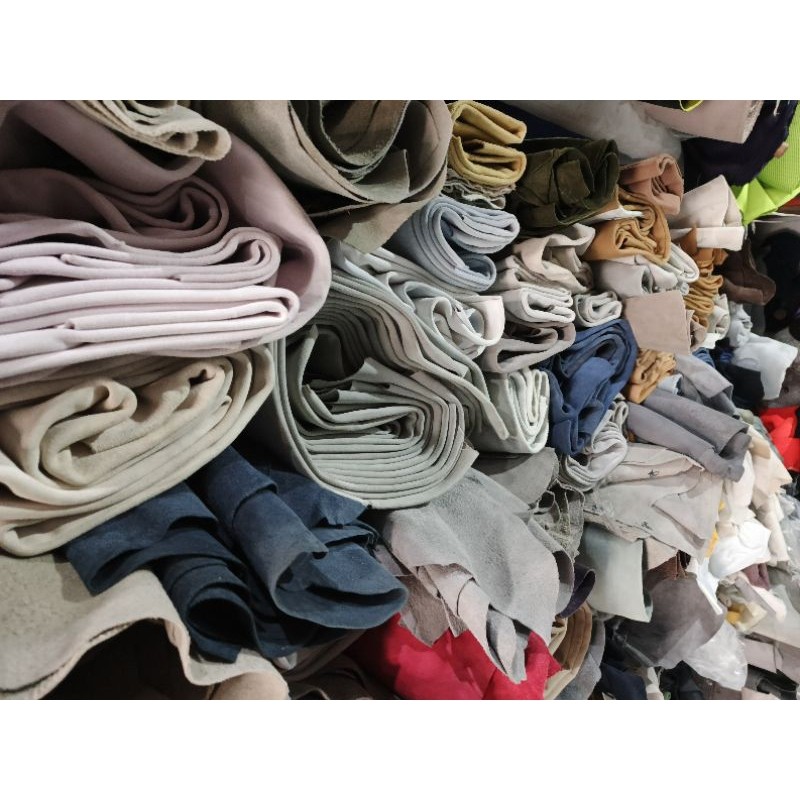 DEVIY BERKAH STORE Kulit Sapi Suede Leather Premium/Kulit Suede impor halus lembut ukuran 10 kaki