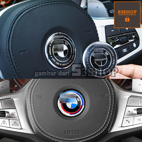 Emblem Stir Mobil 46mm Stiker Logo E46 E36 E30 E34 E39 E60 E61