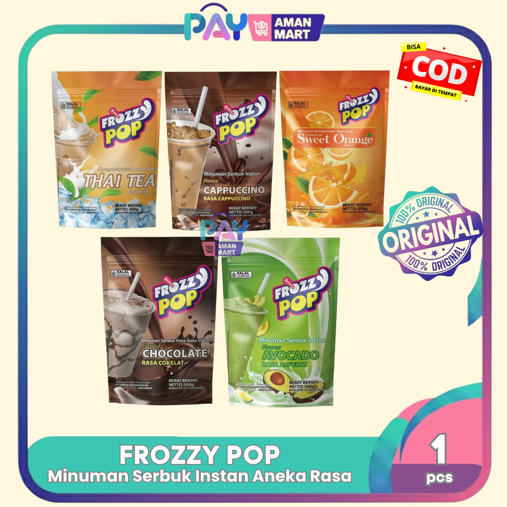 FROZZY POP MINUMAN SERBUK INSTAN ANEKA RASA 500gr