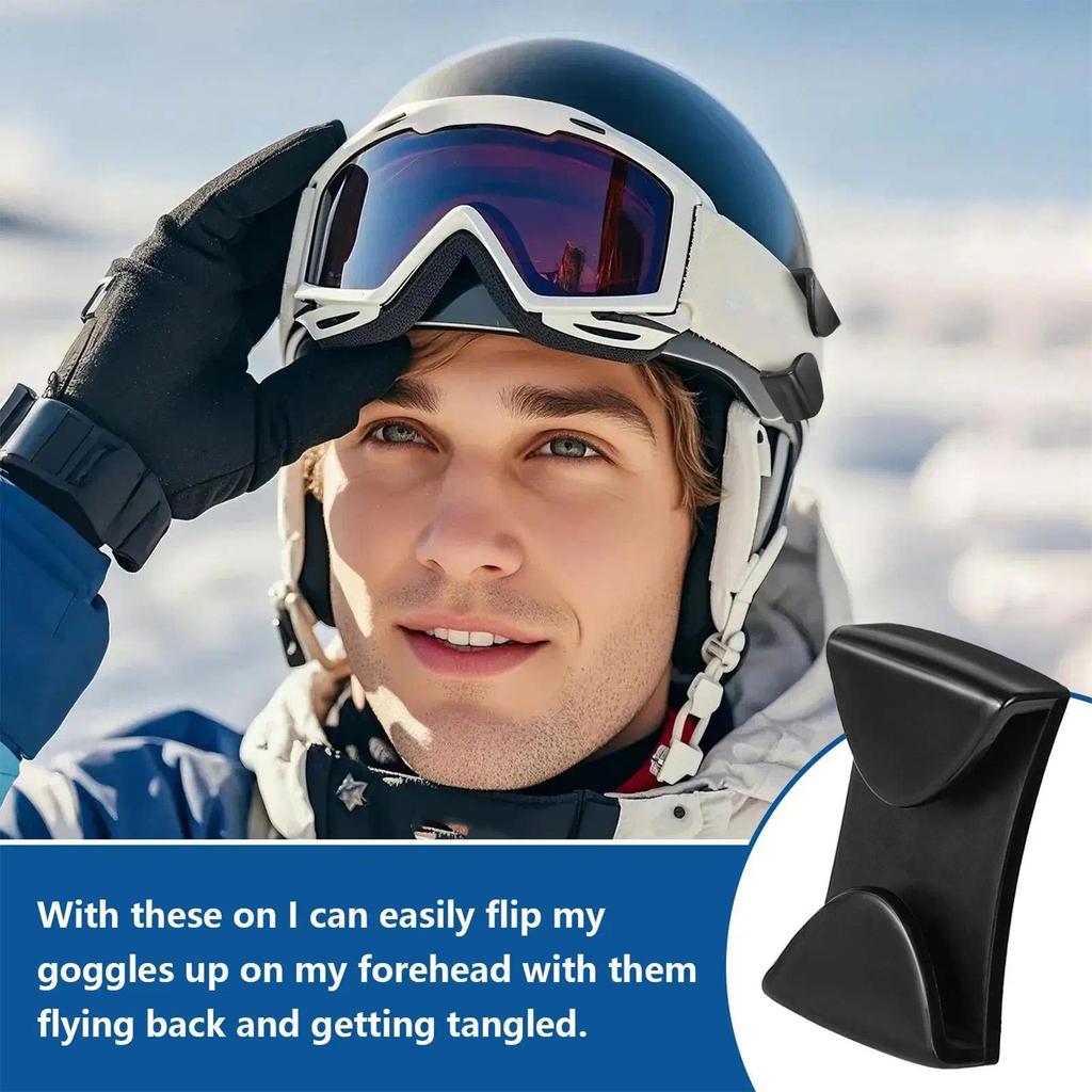 2Pcs Ski Goggle Clips Drop-proof Goggle Grip Clips durable Goggle Clips Sports Multi-functional Belt