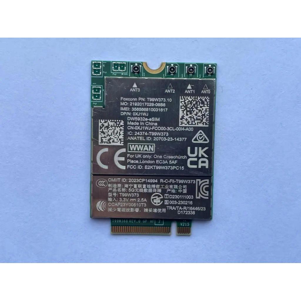Used Foxconn T99W373 DW5932e eSim Snapdragon X62 Global 5G Modem LTE Cat19 M2 Wireless WWAN For Lati