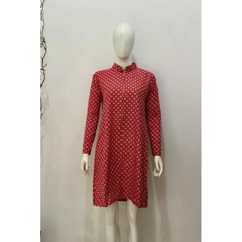 Tunik batik merah putih 161 - tunik batik busui - tunik batik modern