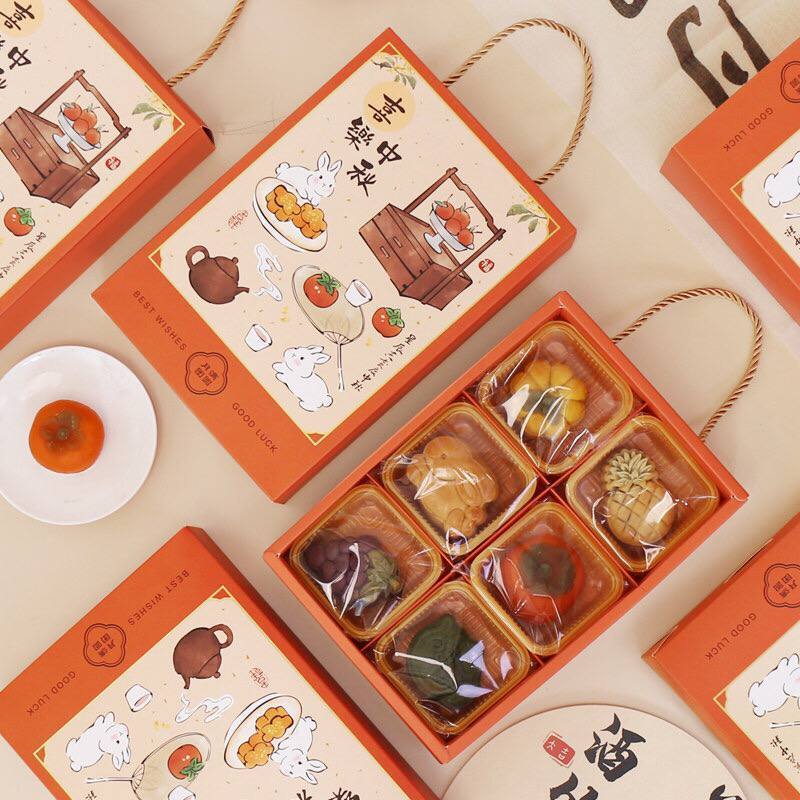Box Mooncake Sekat6/ Box Hampers Mooncake/ Kotak Kue Festival Mooncake