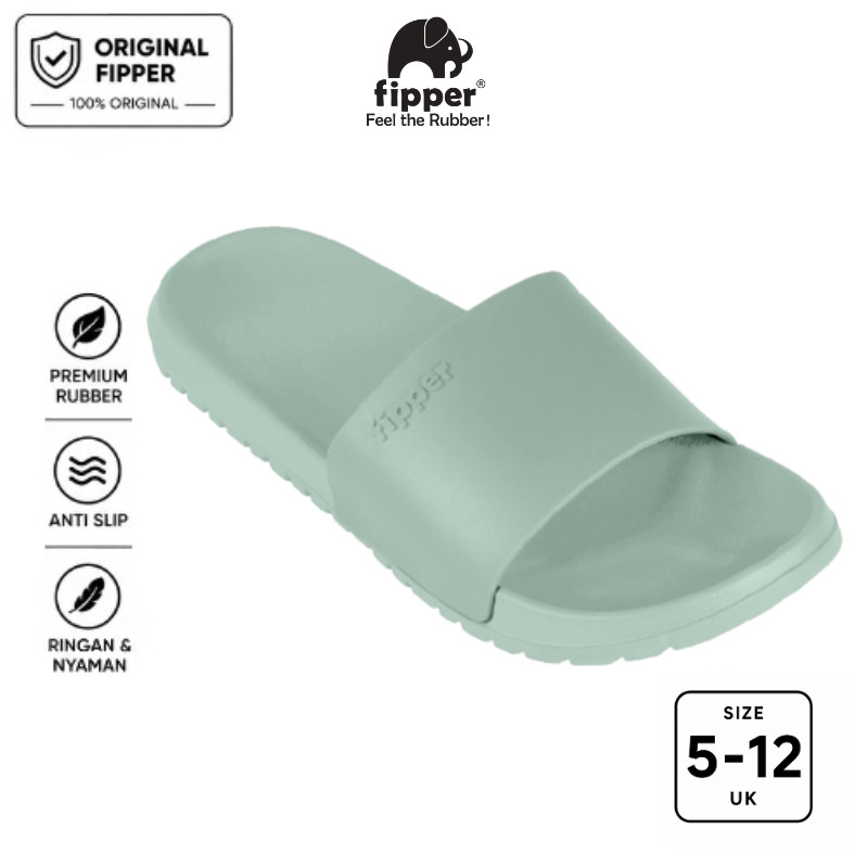 Fipper - Slip On Trail Sandal Selop Anti Slip Pria Wanita Original Ringan Nyaman Green Schist / Gree