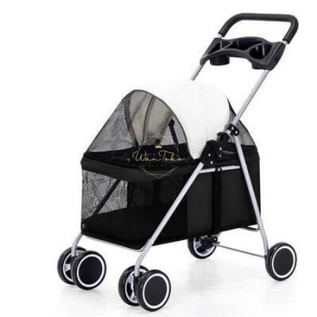 Stroller PET Portable Roda Ringan Pet Stroller Anjing Kucing Pet Stroller Roda 4