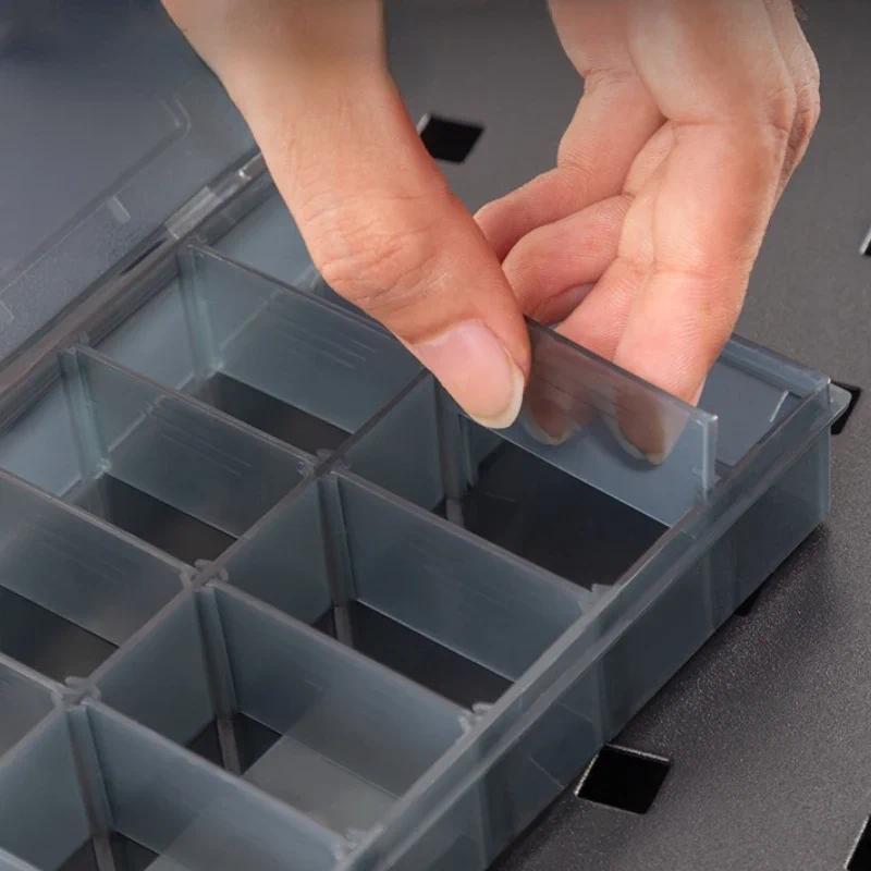 Organizers 9-24 Grids Adjustable Storage Container Compartment Plastic Storage Box Component Screw H