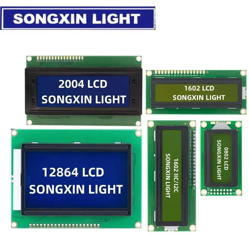 Layar Modul Laser Biru Hijau LCD untuk Arduino1602 2004 12864 Karakter R3 Mega2560 Tampilan PCF8574T