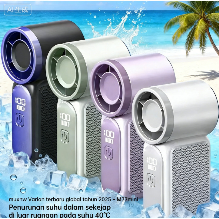 Kipas Mini Genggam Dual Fungsi X688 – LED + Fan Portabel Type-C, Cocok Sekolah, Kantor & Outdoor