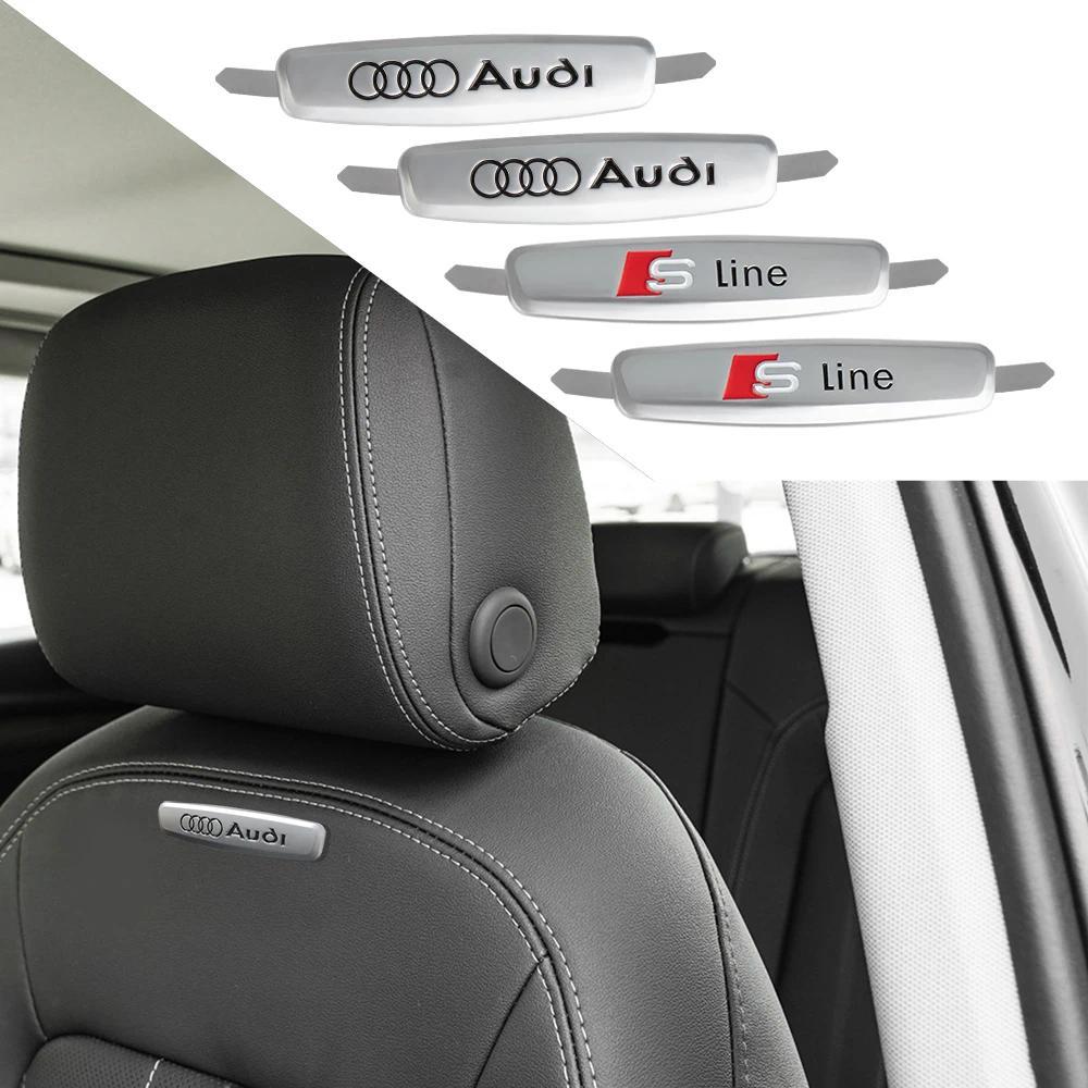 Car Seat Back Badge Sticker Decal For Audi Sline Quattro A4 B7 A6 C7 B9 B6 A5 B8 C6 4F A5 A3 A1 8P A