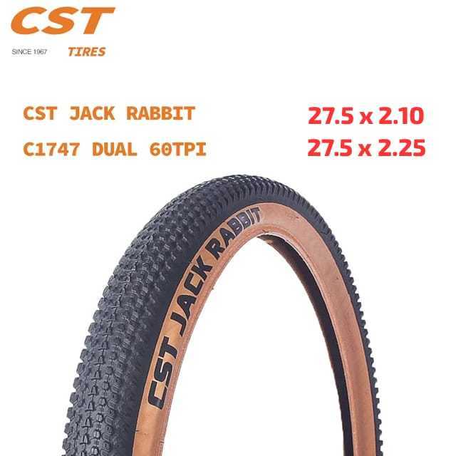 Foto Ban Luar CST Jack Rabbit 27.5 x 2.10 2.25 Tanwall Skinwall Coklat Premium Non Foldable