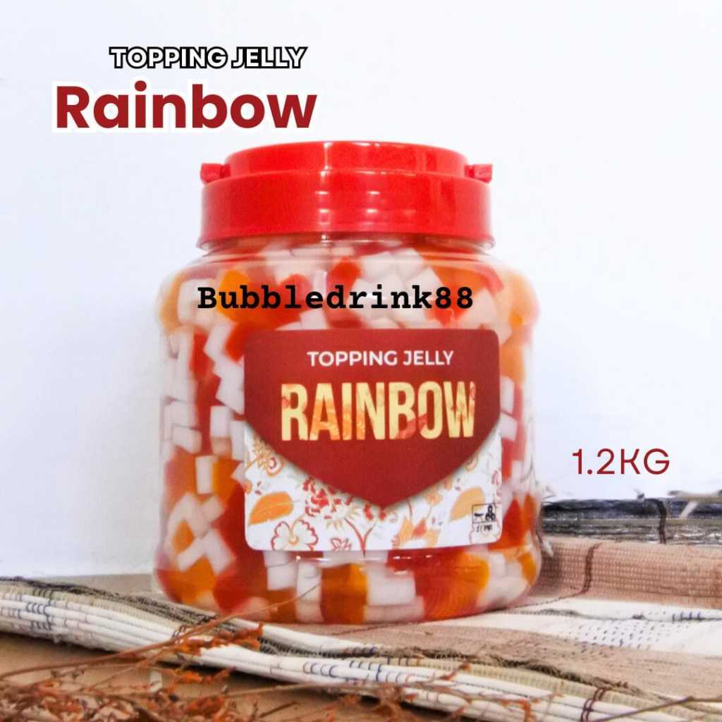 PROMO Topping jelly Rainbow jelly / COFFEE JELLY premium itpin jelly 1.2kg Itpin Topping minuman