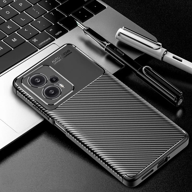 Case XIAOMI POCO F6 / F6 PRO F5 / F5 PRO / F4 / F3 Slim Case Carbon Autofocus New Anti Shock