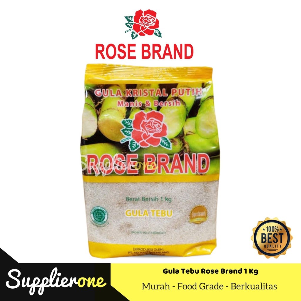 Rose Brand Gula Tebu / Gula Tebu / Gula Pasir 1kg / Gula Pasir Rose Brand