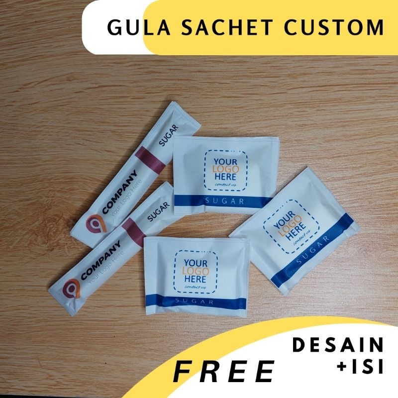 GULA PASIR & GULA MERAH SACHET DESAIN CUSTOM UNTUK HOTEL, CAFE, RESTORAN, INSTANSI PEMERINTAH dll