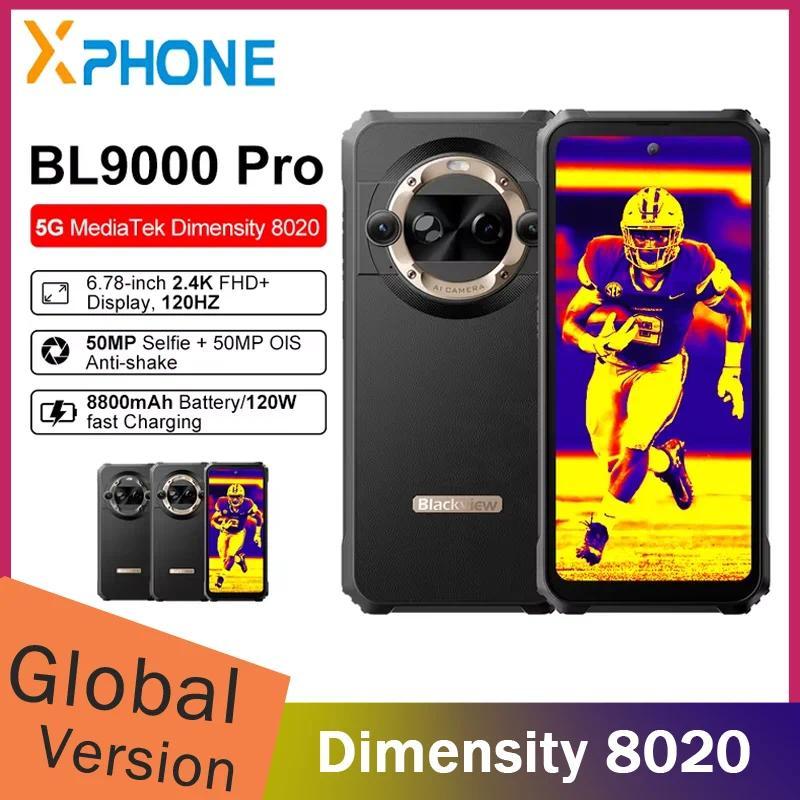 Blackview BL9000 Pro 5G Rugged Smartphone 6.78'' 12GB+512GB 50MP 8800mAh 120W Android 14 MeaTek mens
